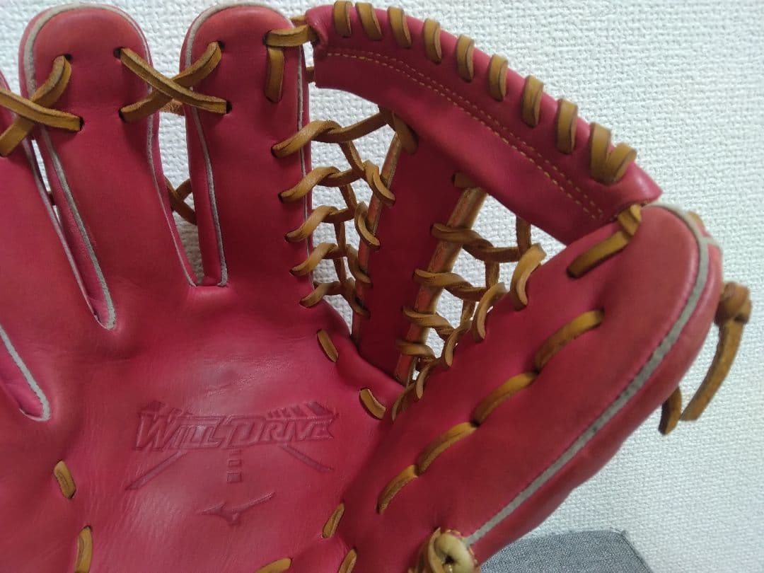 ミズノ一般軟式外野手 ウィルドライブレッド 左投げ(左利き)用