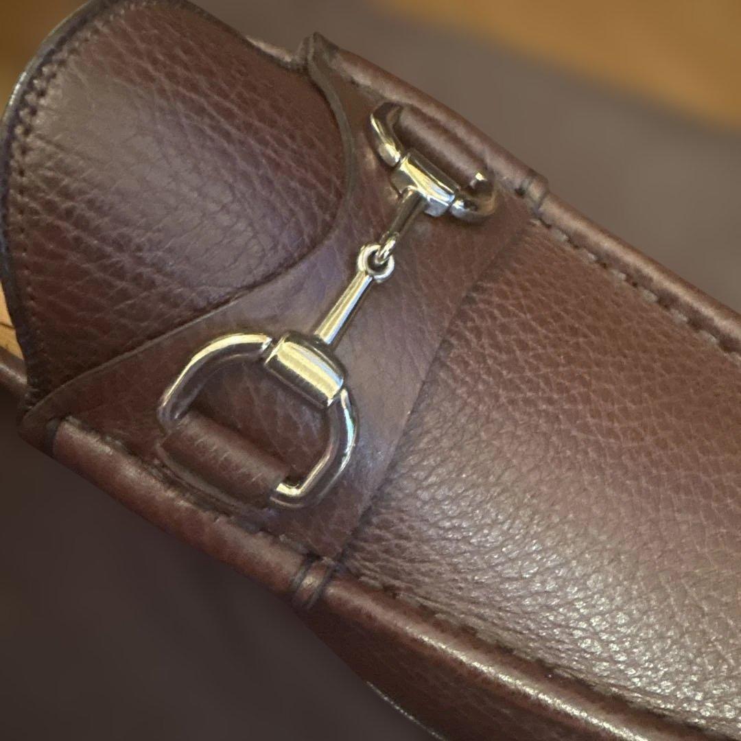 【新品未使用】GUCCI ブラウンレザー モカシン