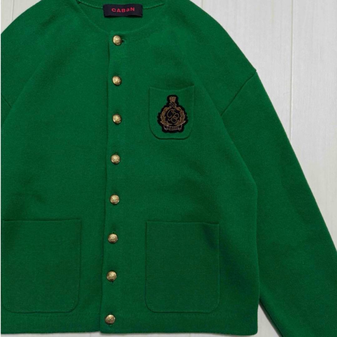 CABaN コットンカシミヤ エンブレムクルーネックカーディガン ¥46,200