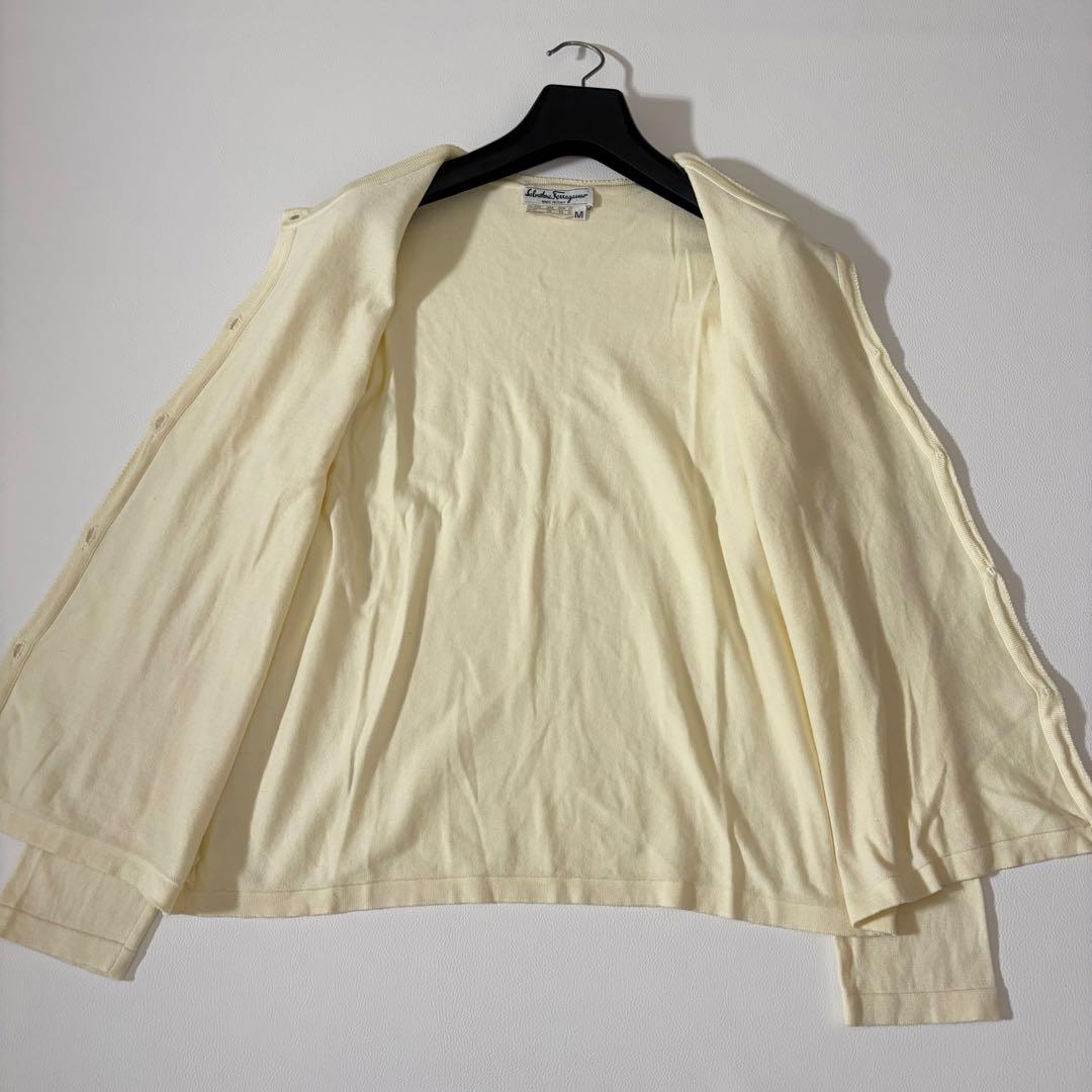 美品　サルヴァトーレフェラガモ　アンサンブル　ガンチーニ　スカーフリボン　M