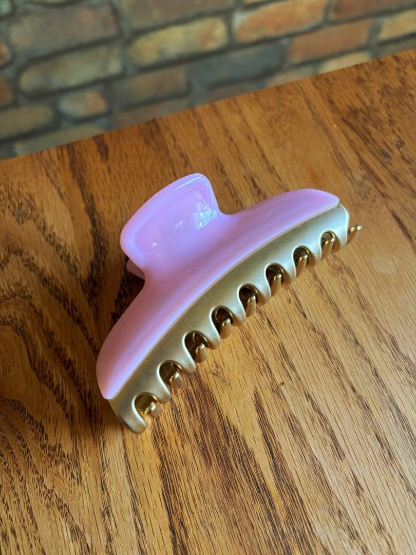 アレクサンドルドゥパリ　ピンク　ヘアクリップ　L　10.5㎝　定番デザイン