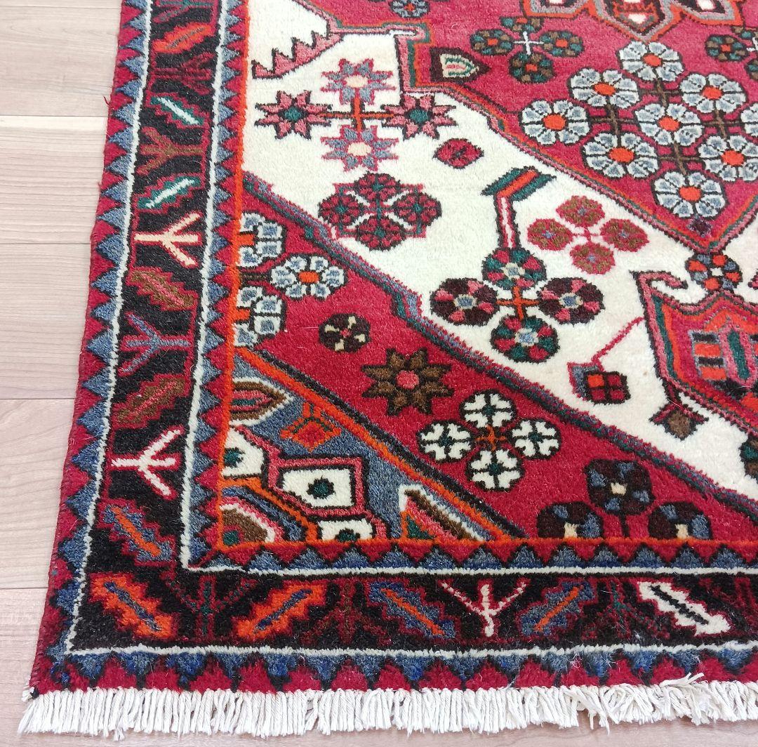 Y3201 ペルシャ絨毯 ハマダン産 ウール 手織り 150×105㎝