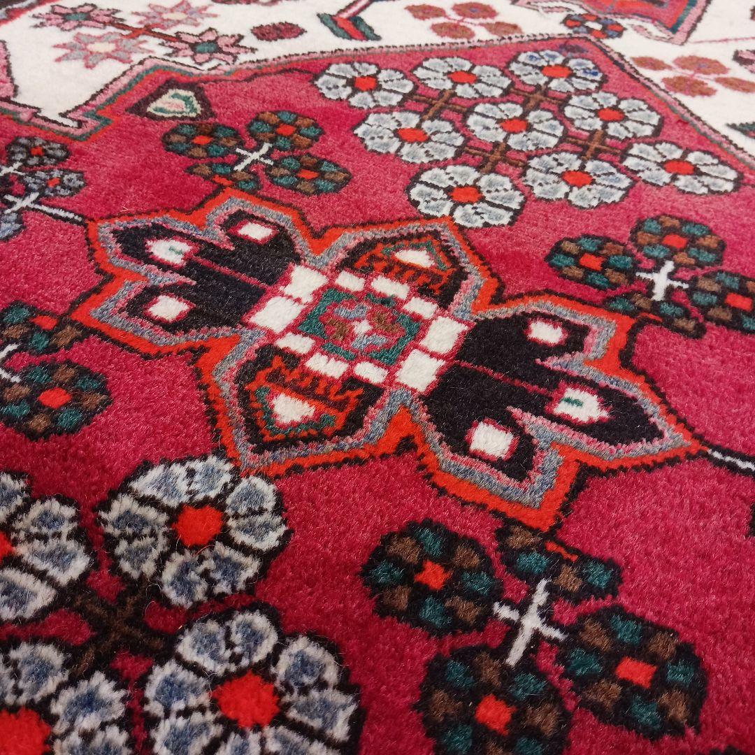 Y3201 ペルシャ絨毯 ハマダン産 ウール 手織り 150×105㎝