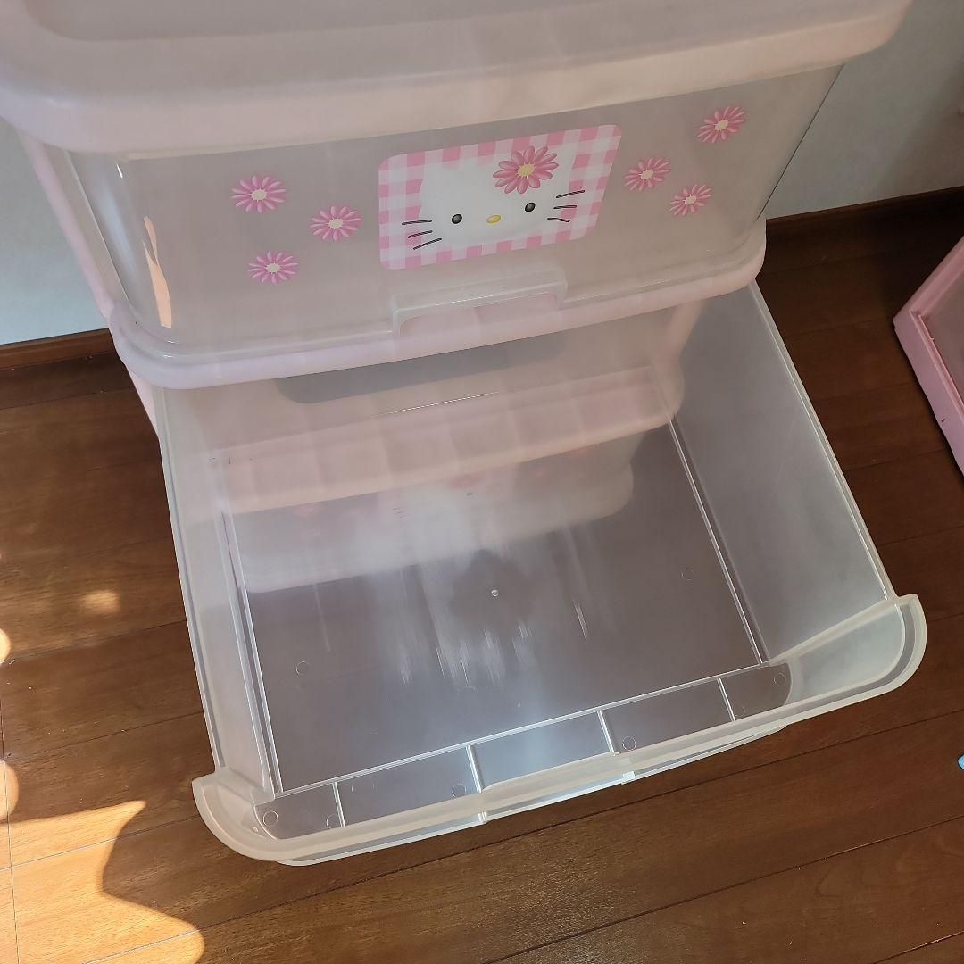 キティちゃん 3段衣装ケース ピンク
