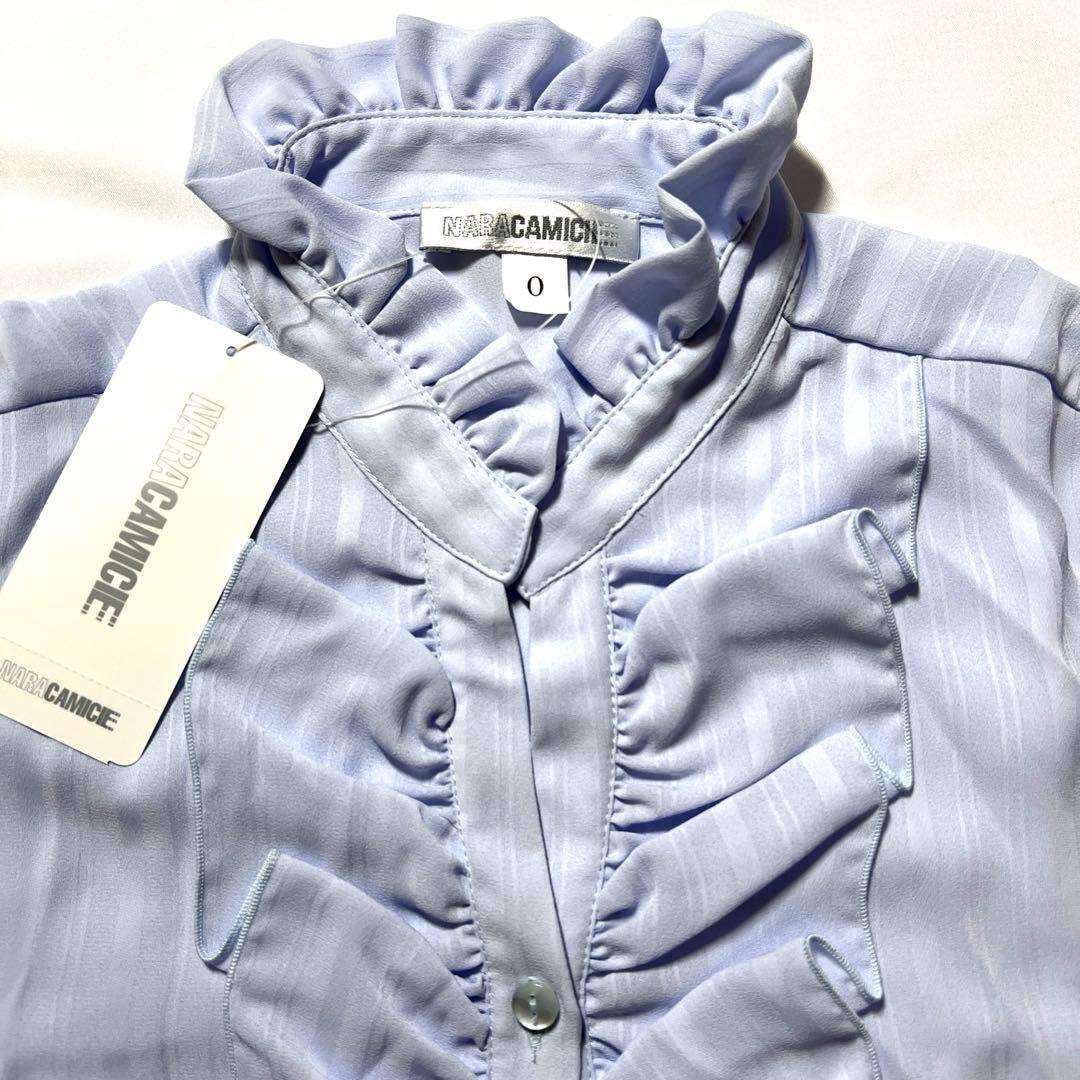 【新品未使用】ナラカミーチェ　フリル　ボウタイリボン付きブラウス