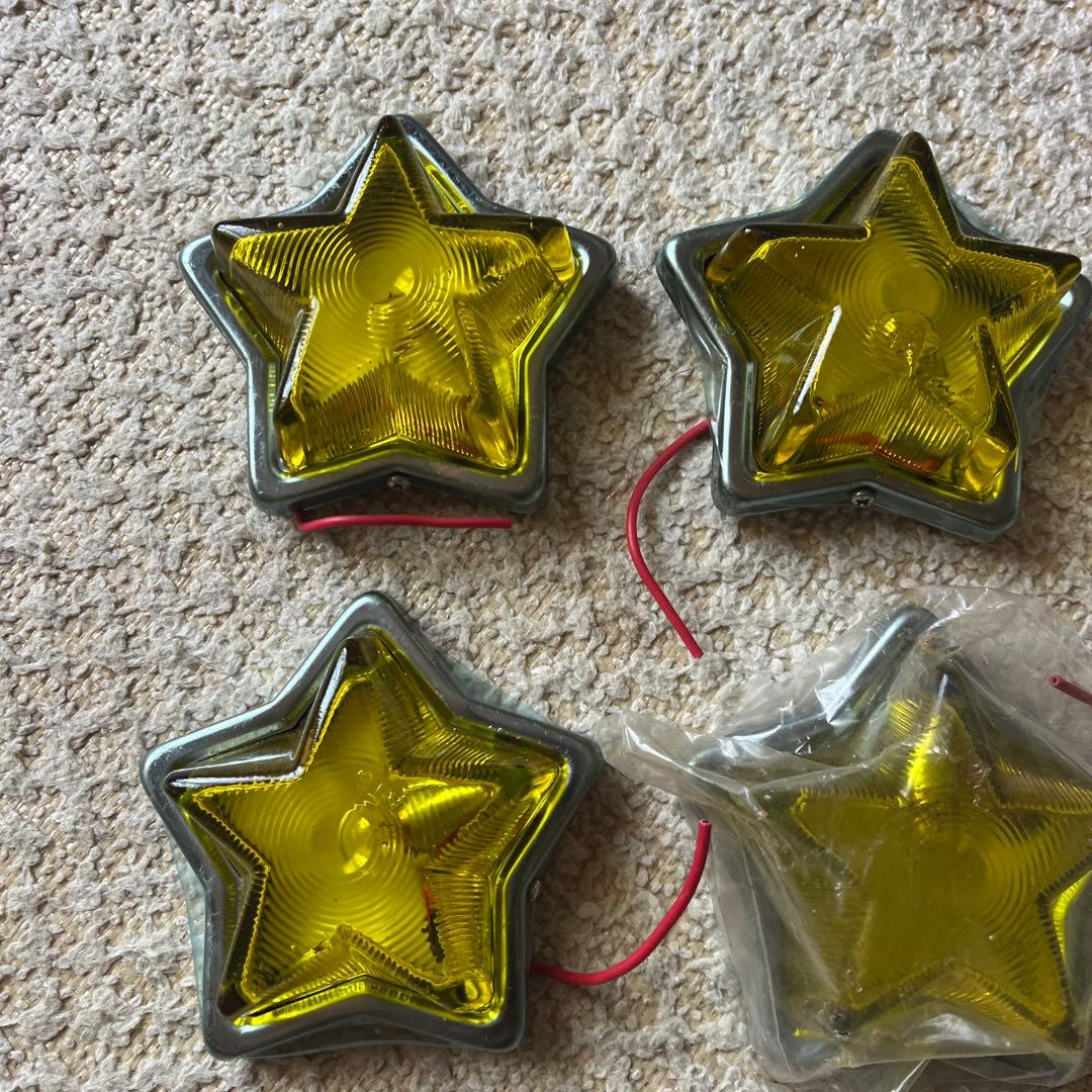 星型イエローLEDライト8個セット