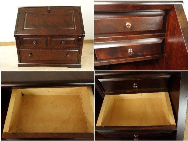 北海道民芸家具　座ビューロー　ライティング　座机　 再塗装済　ＵＳＥＤ