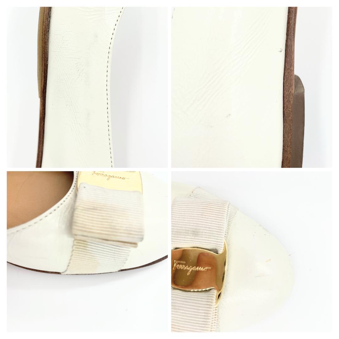 Salvatore Ferragamo フラットパンプス　ヴァラリボン　23.5
