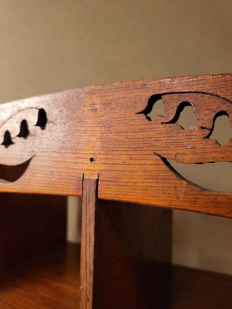 蛇腹 収納付き 楔式 本棚　古道具　レトロ　ヴィンテージ　アンティーク