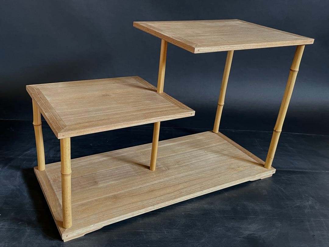 「祖」 石州流 片桐石州好 違棚 茶棚 共箱 時代 茶道具 （201F②）