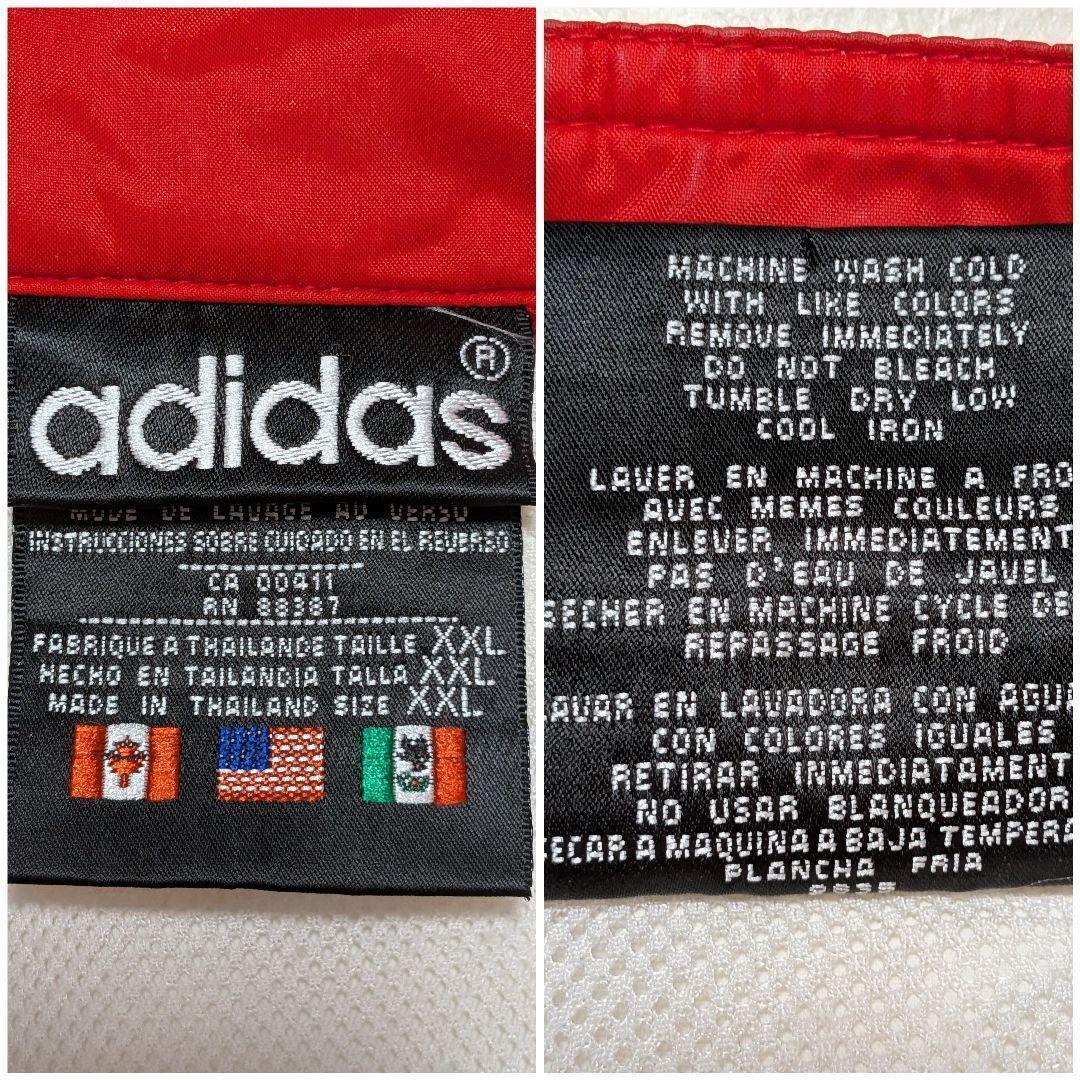 激レア⭐アディダス 90sヴィンテージナイロンジャケット 赤白黒2XL 常田大希