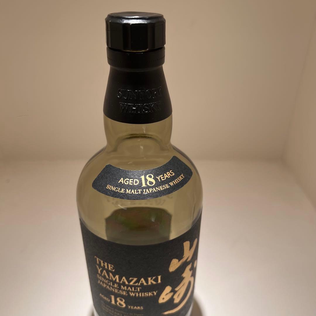 山崎 18年 シングルモルトウイスキー 700ml空ビン