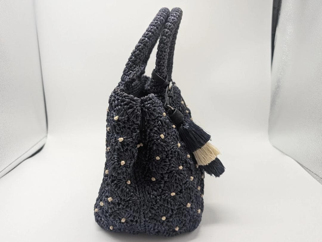 プラダ　ラフィア　かごバッグ　2WAY　ショルダートート