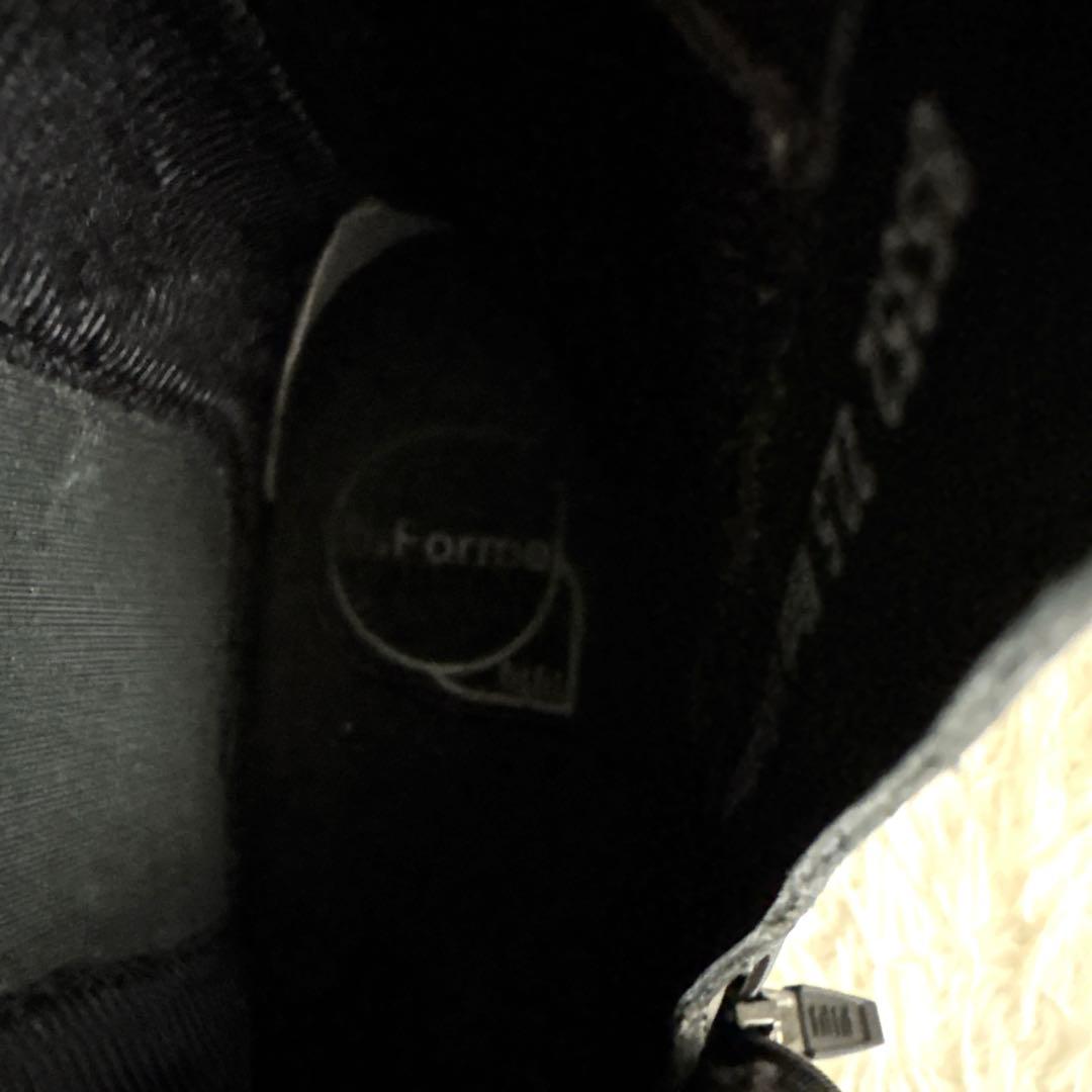 fitfit フィットフィット フレックス サイドゴアブーツ 黒 厚底