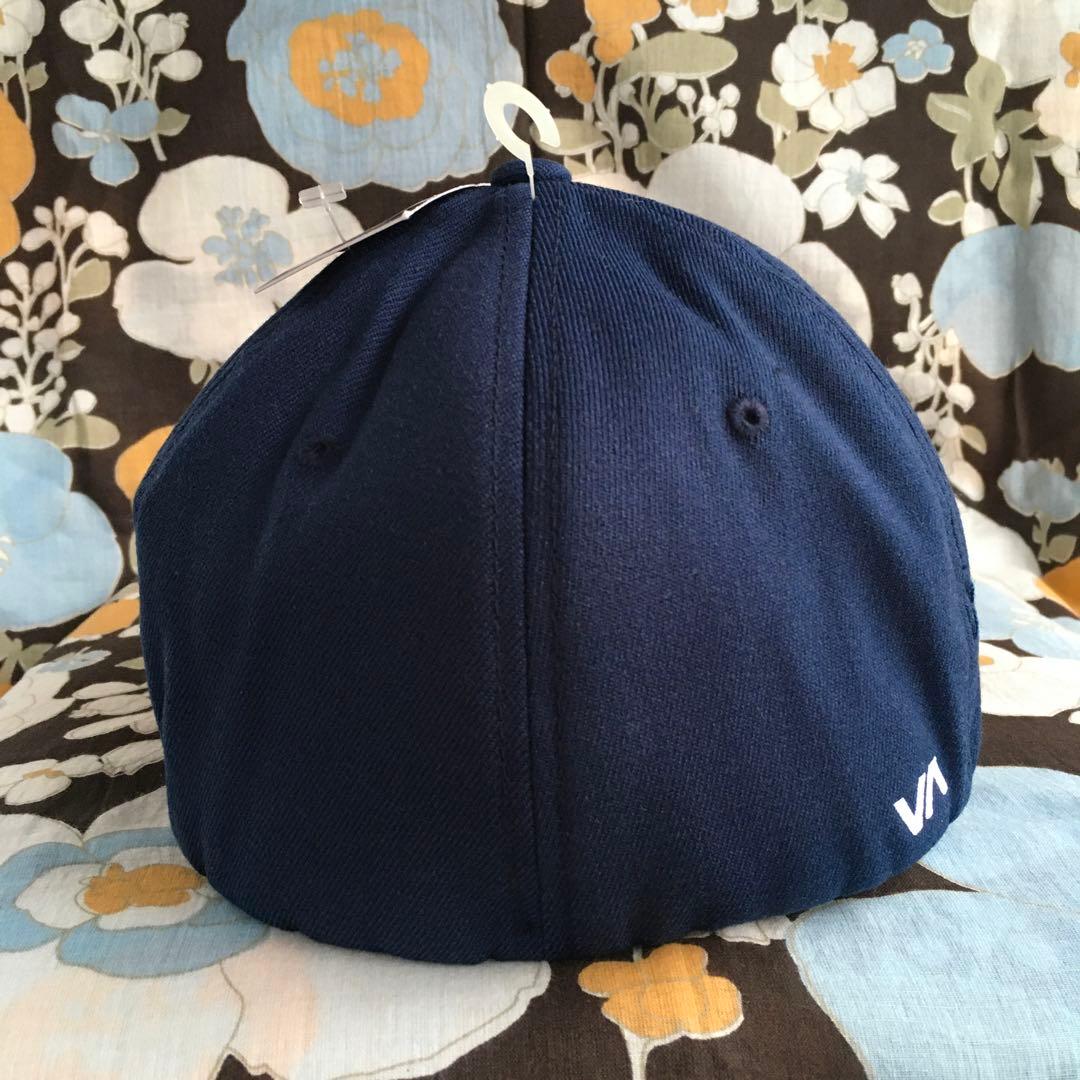 RVCAルーカUS限定ロゴアイコン刺繍フレックスフィットツイルキャップ帽子１点物