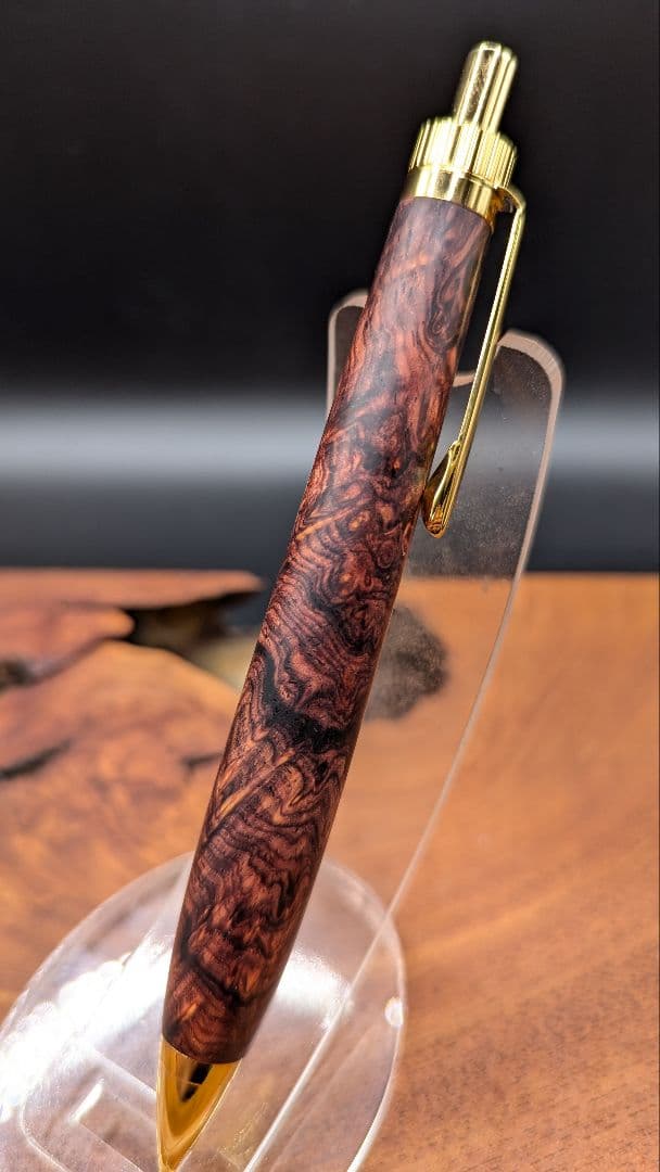 640超極上　ココボロ　瘤杢　木軸シャーペン　ボールペン