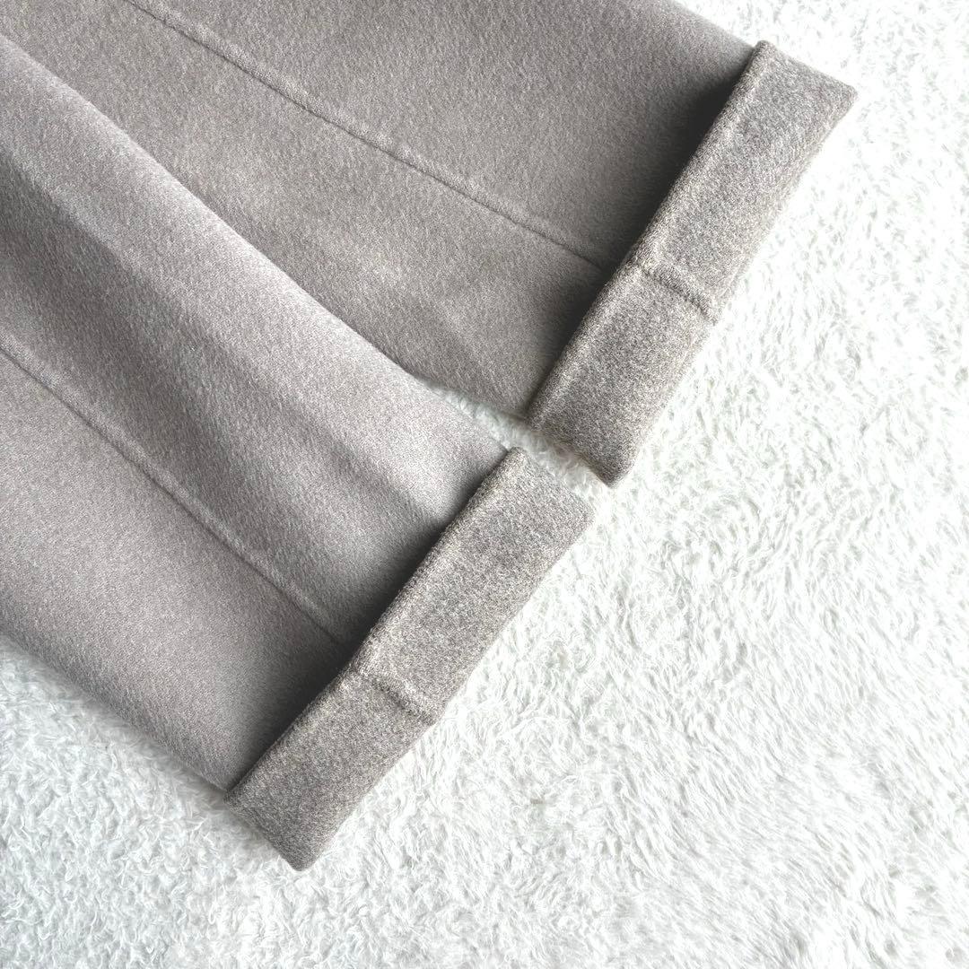 23区 アンゴラ混ソフトウールリバーコート 38 フーデッドコート 軽量