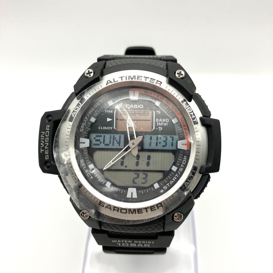 新品　カシオ スポーツギア ツインセンサー　ブラック 腕時計 メンズ　デジアナ