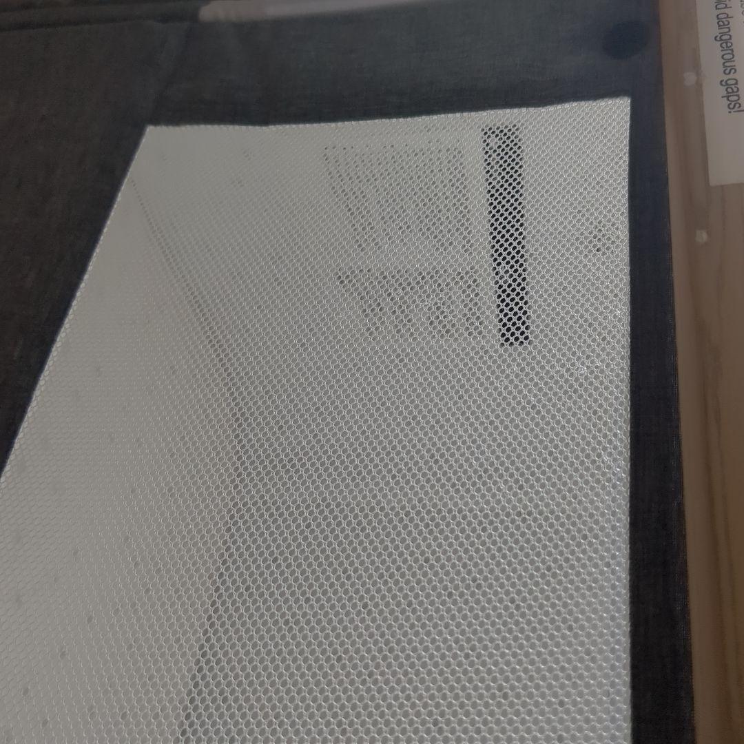 HZDMJ グレー ベビーベッド メッシュサイドパネル 高さ調整機能