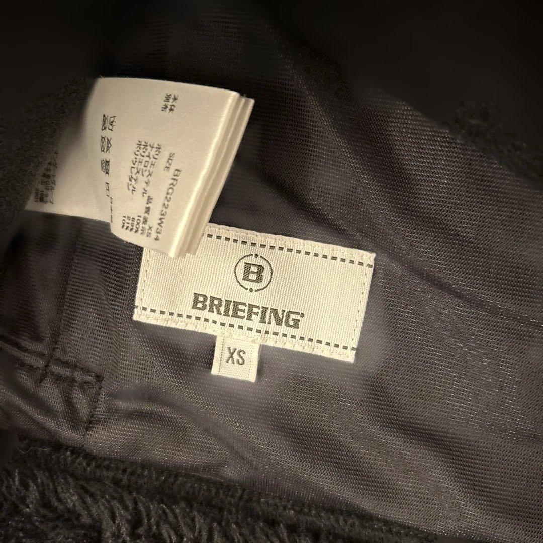 BRIEFING フリースフードジャケット ブラック