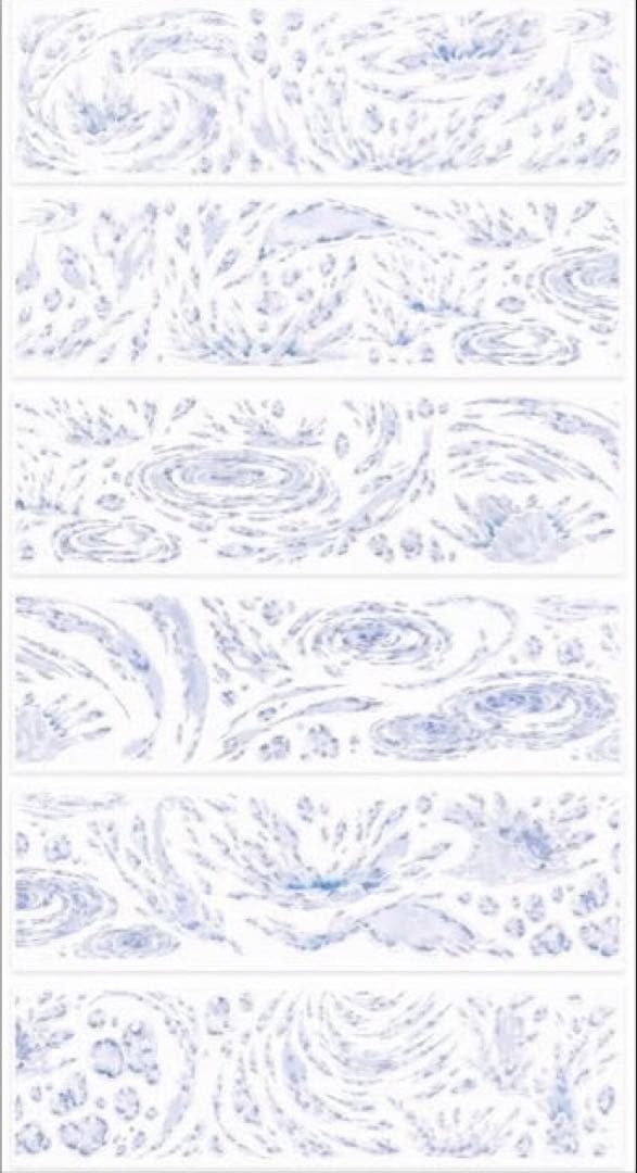 贝壳光 6cm×10m 水流 海外マスキングテープ　海外マステ