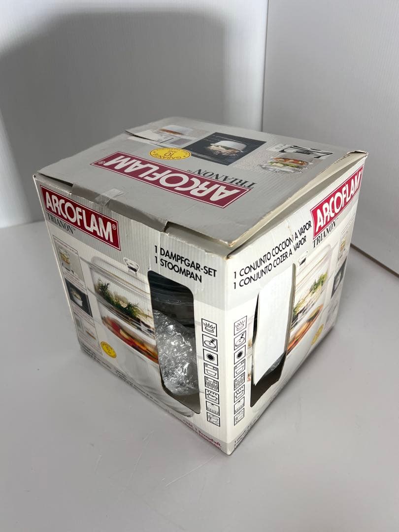 新品未使用 ARCO FLAM ガラス製蒸し器 セイロ超耐熱ガラス フランス製