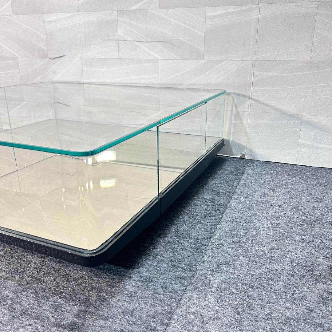 GLAS ITALIA リビングテーブル ガラス張り おしゃれ 家具 d5267
