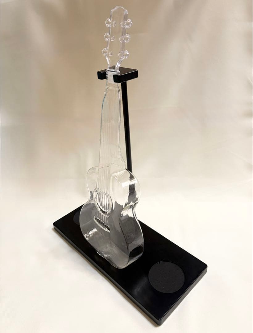 ギター型 デキャンタ ガラス製 全高 約 50cm インテリア 置物 ウイスキー