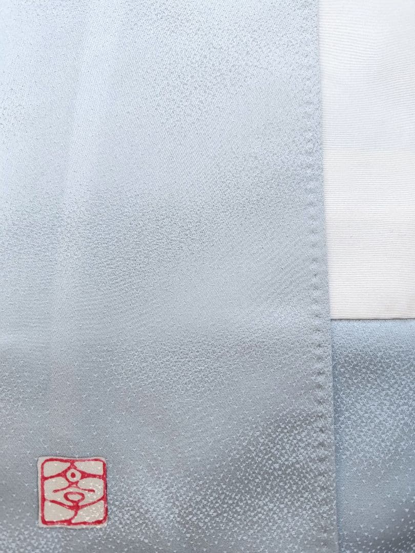 大人の着物海空柄雲水色紺色氷河青ネイビーブルー女袷着物グラデ付け下げ訪問着絵羽柄