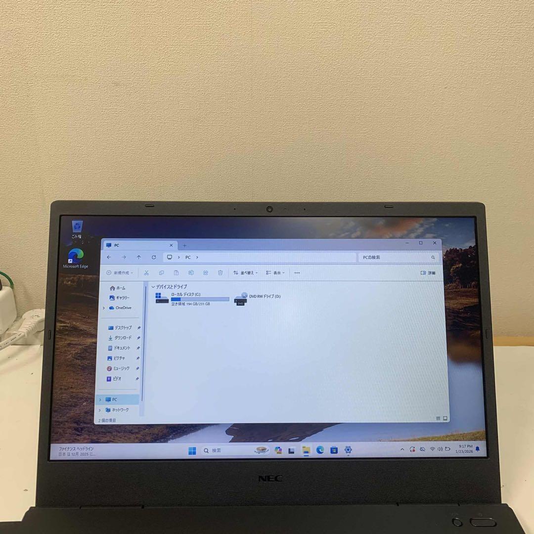 Windowsノート本体 #881 NEC VersaPro VE-B i3-1115G4 8GB 256