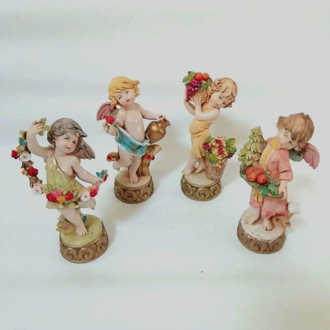イタリア製　天使　樹脂製　4点セット
