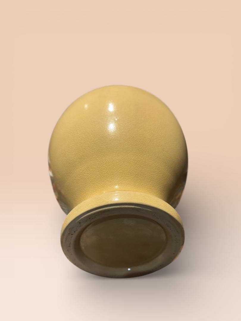 【和風、洋風どちらも合うインテリアに】陶器花瓶 H29xW24(開口部 11)