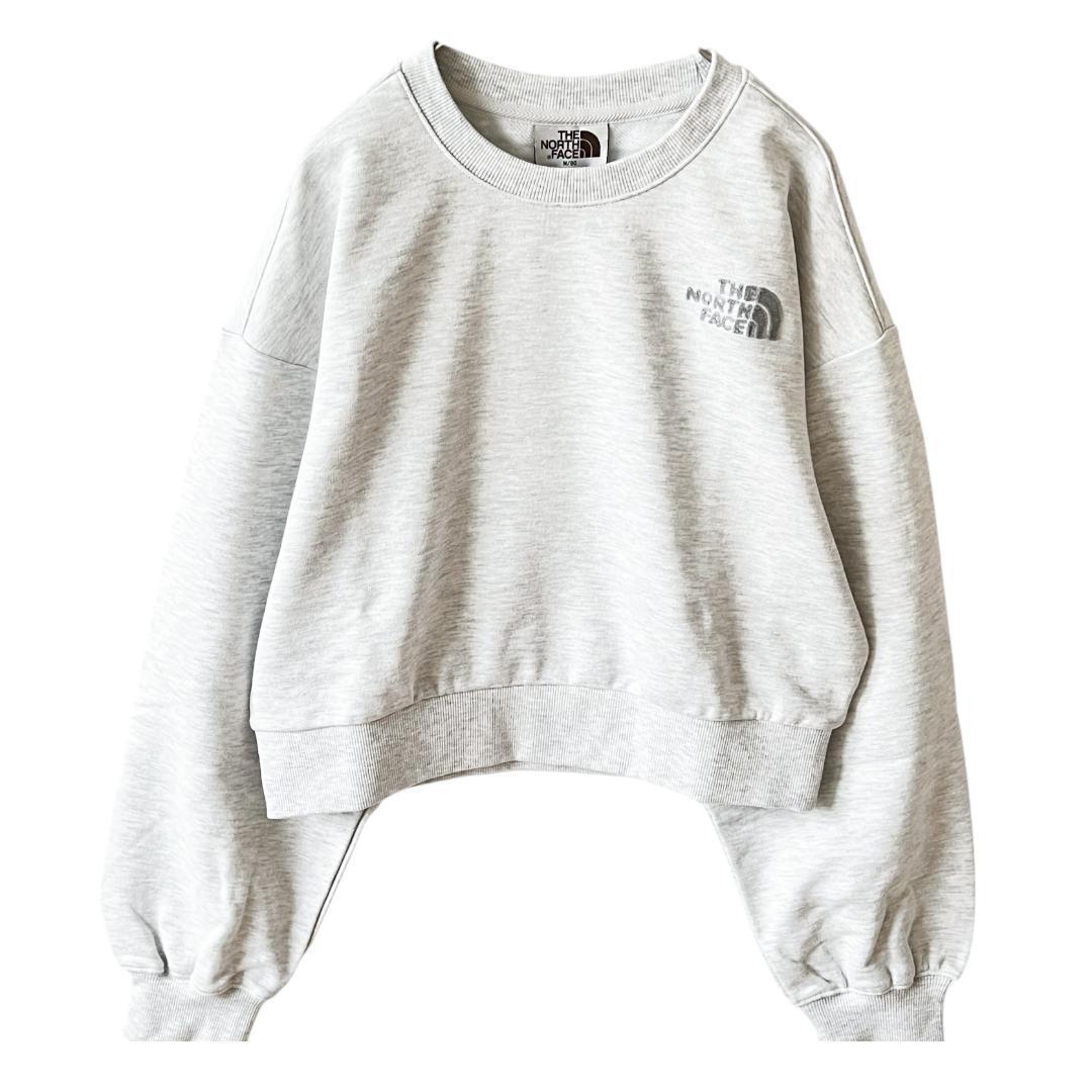 ⭐️短め丈❗️ノースフェイスM レディーススウェットトレーナー グレー!