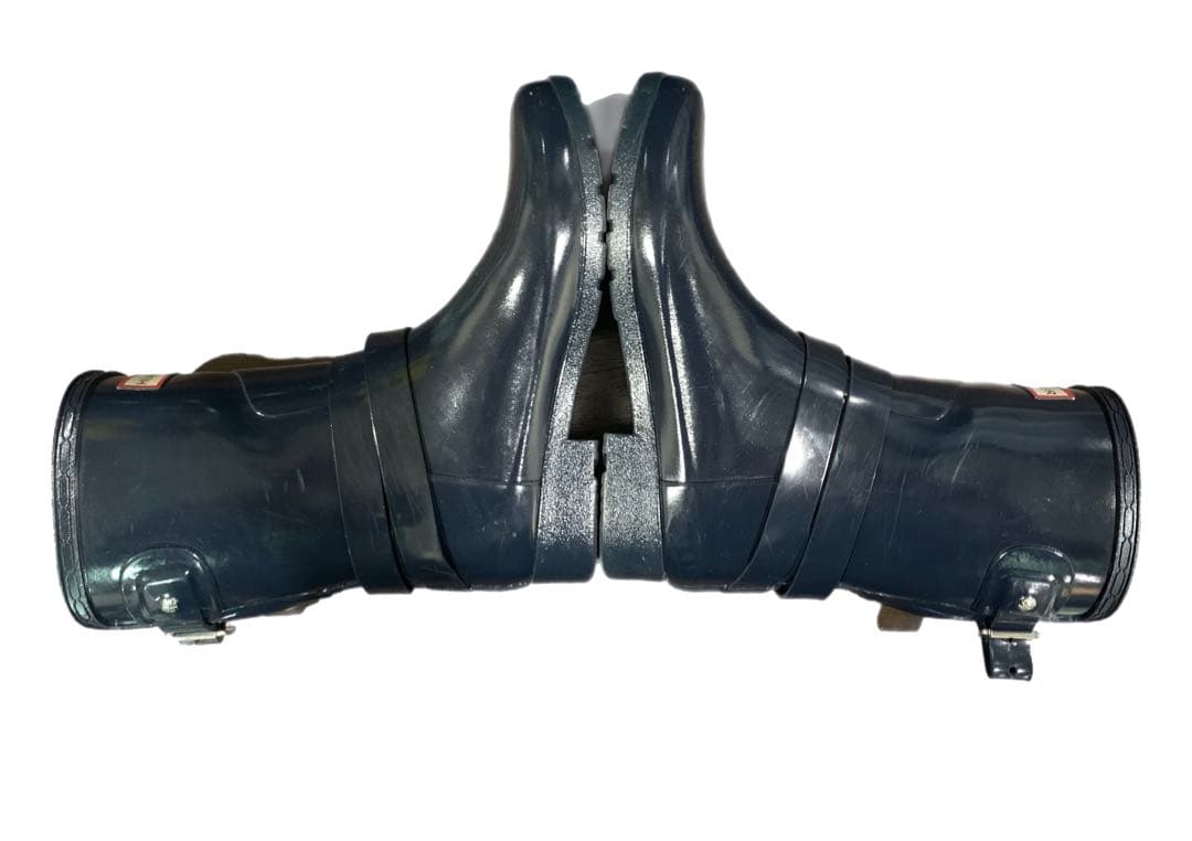 【HUNTER】 長靴 レインブーツ ベルト レディース US6 ネイビー