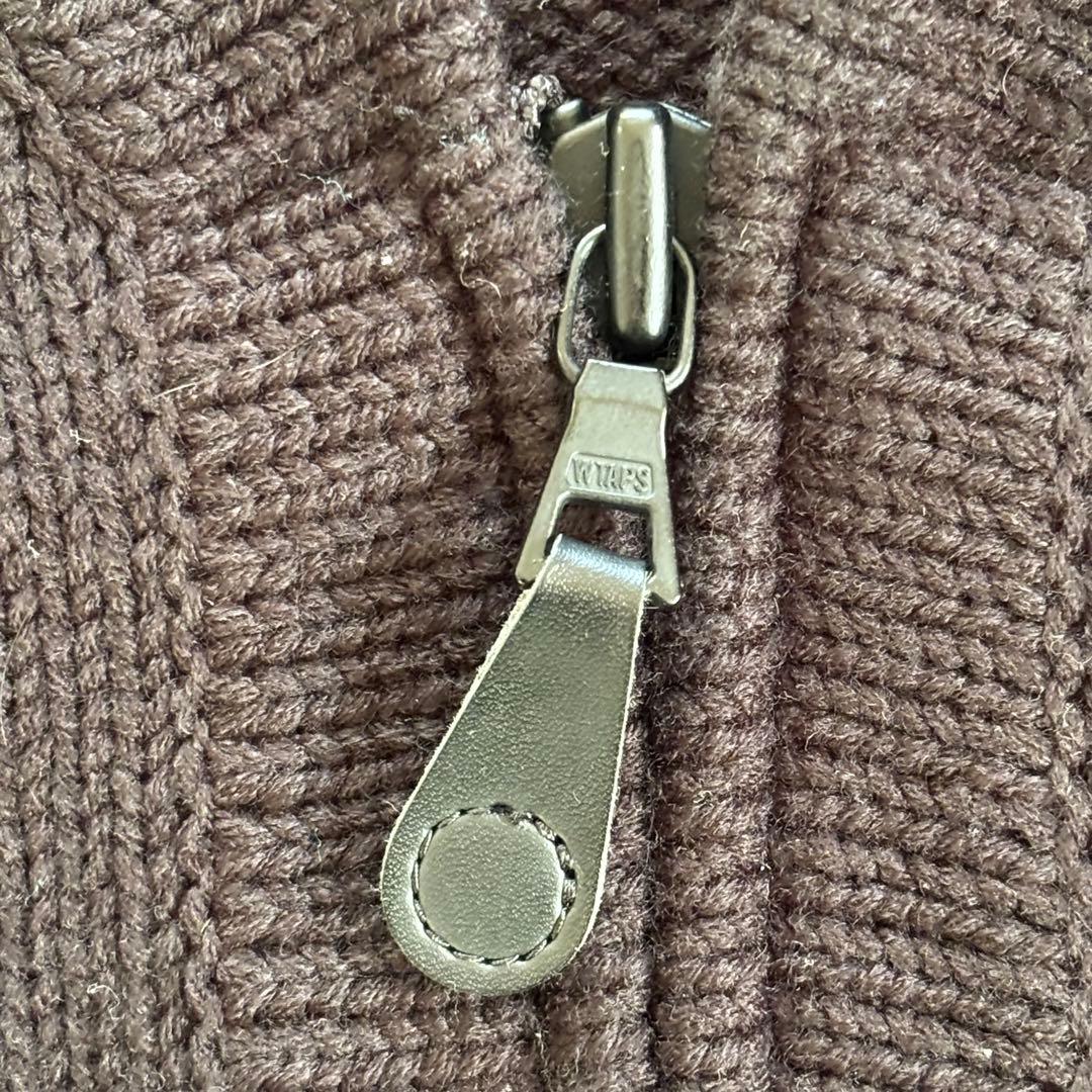 WTAPS 222MADT-KNM04 サイズ02 黒 肉厚ニットカーディガン