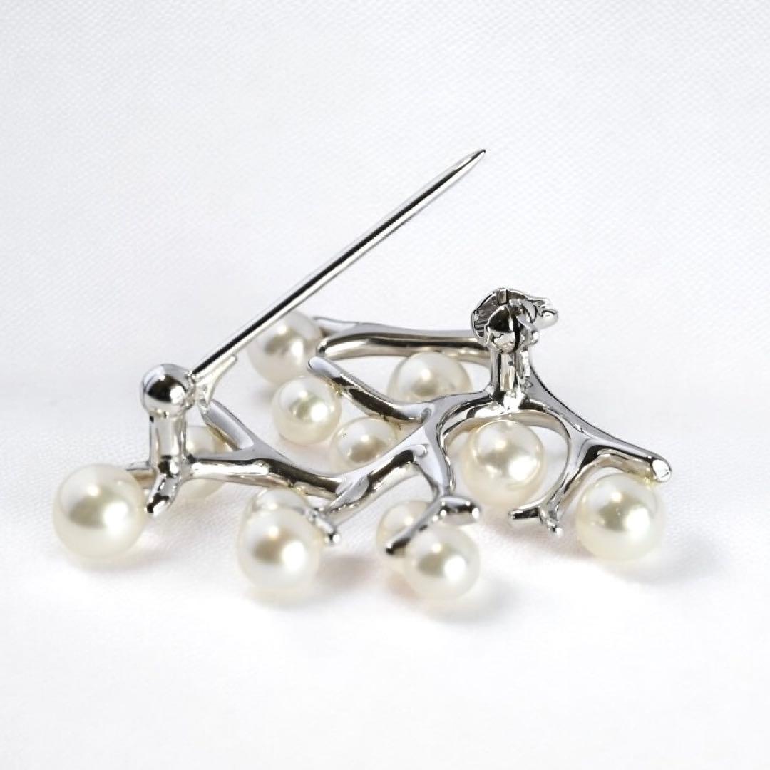 【未使用】ミキモト　幸福の木　アコヤ　本真珠　パール　ブローチ　コサージュ