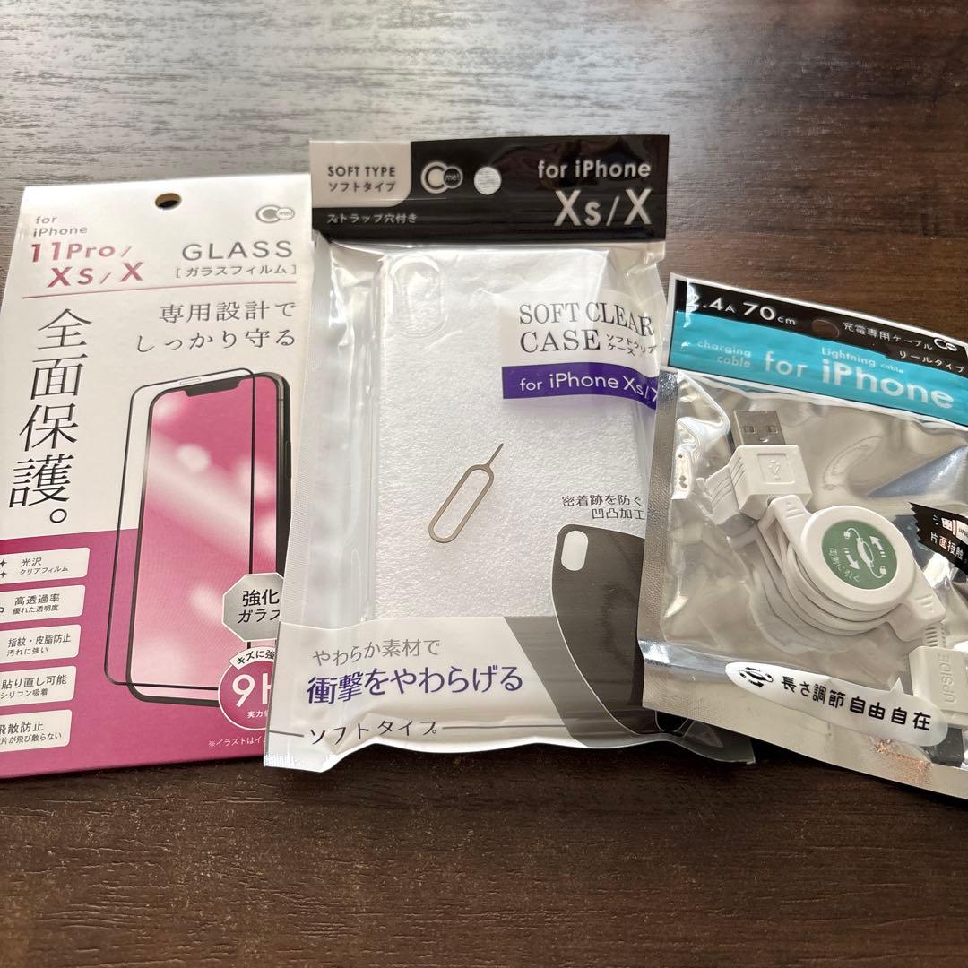 iPhoneXS 256GB スペースグレイ　バッテリー　画面パネル付き