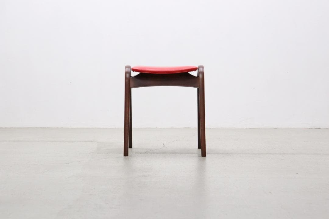 秋田木工 ビーチ材 スタッキングスツール No.202 ヴィンテージ 赤 1