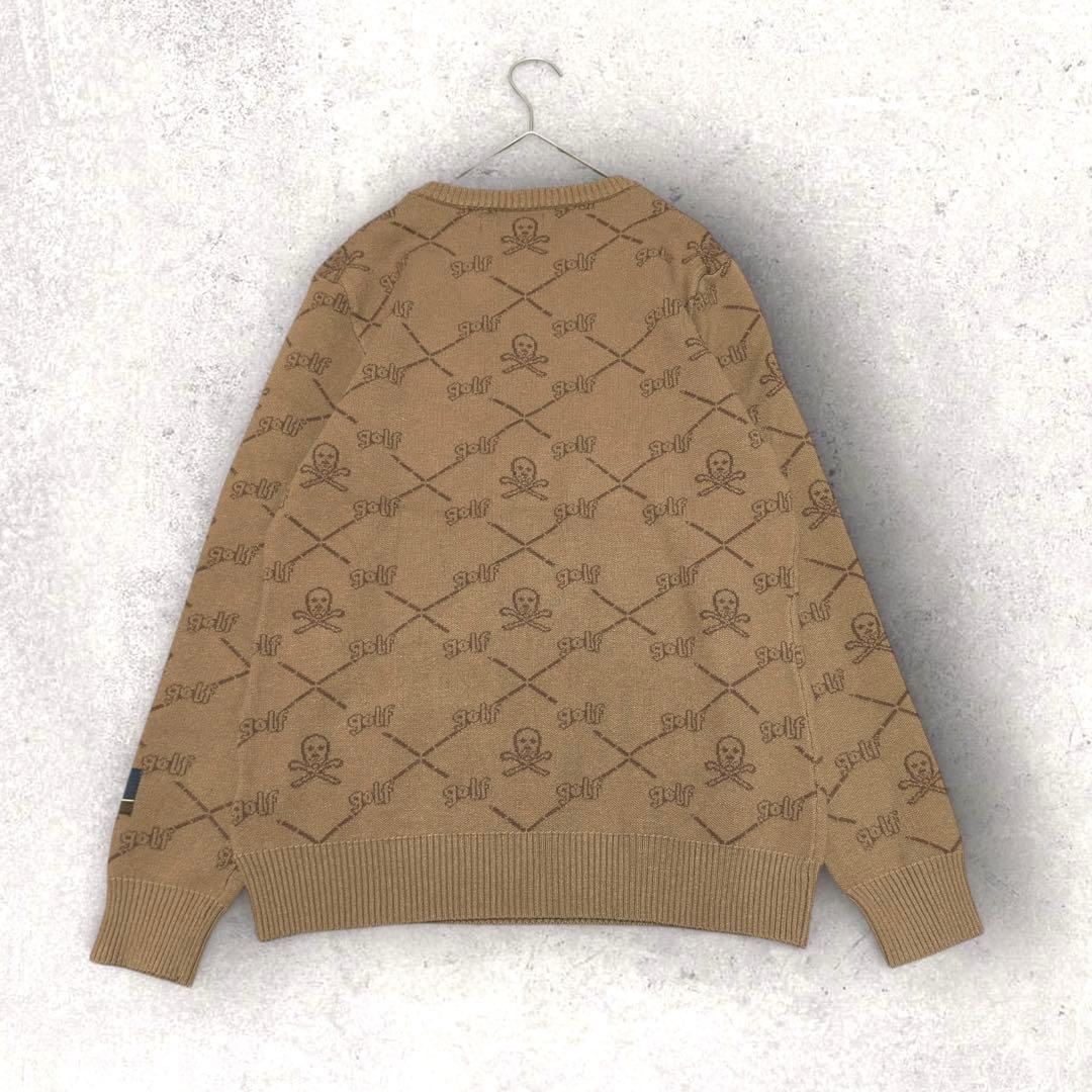 ほぼ未使用 マークアンドロナ 長袖ニット スカル ゴルフウェア L