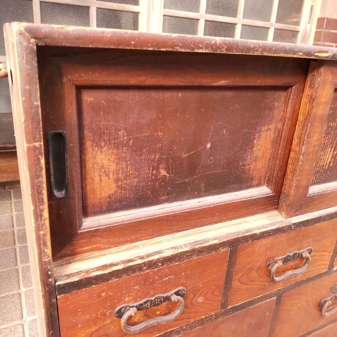 帳場箪笥 古民家 アンティーク 古道具 レトロ 明治 大正 古箪笥 ビンテージ