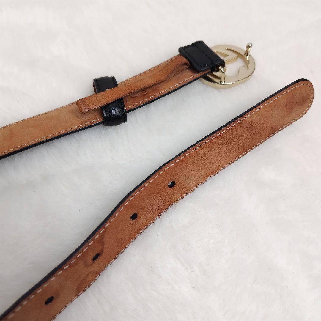 ✨美品✨ GUCCIベルト インターロッキング ブラック  レディース