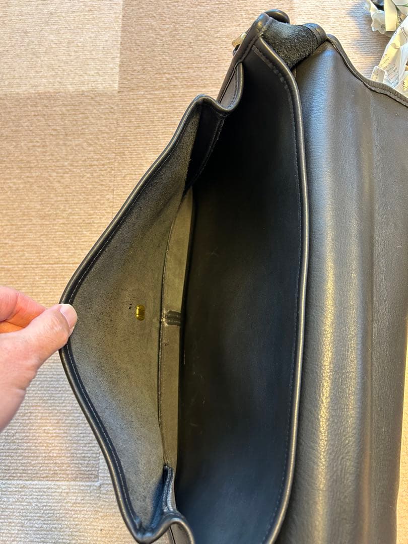 COACH 5180 ブラックレザー ショルダーバッグ