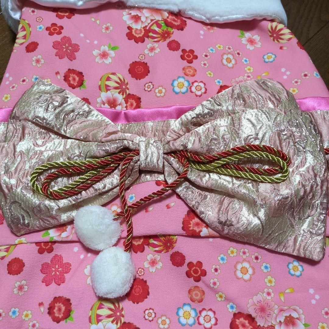 大型犬　超大型犬　晴れ着　ピンク