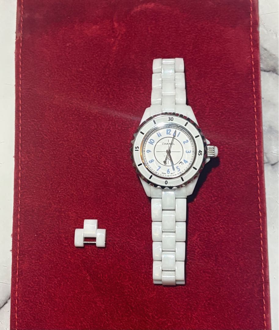 シャネル CHANEL J12 14mm 腕時計 コマ 白 ホワイト