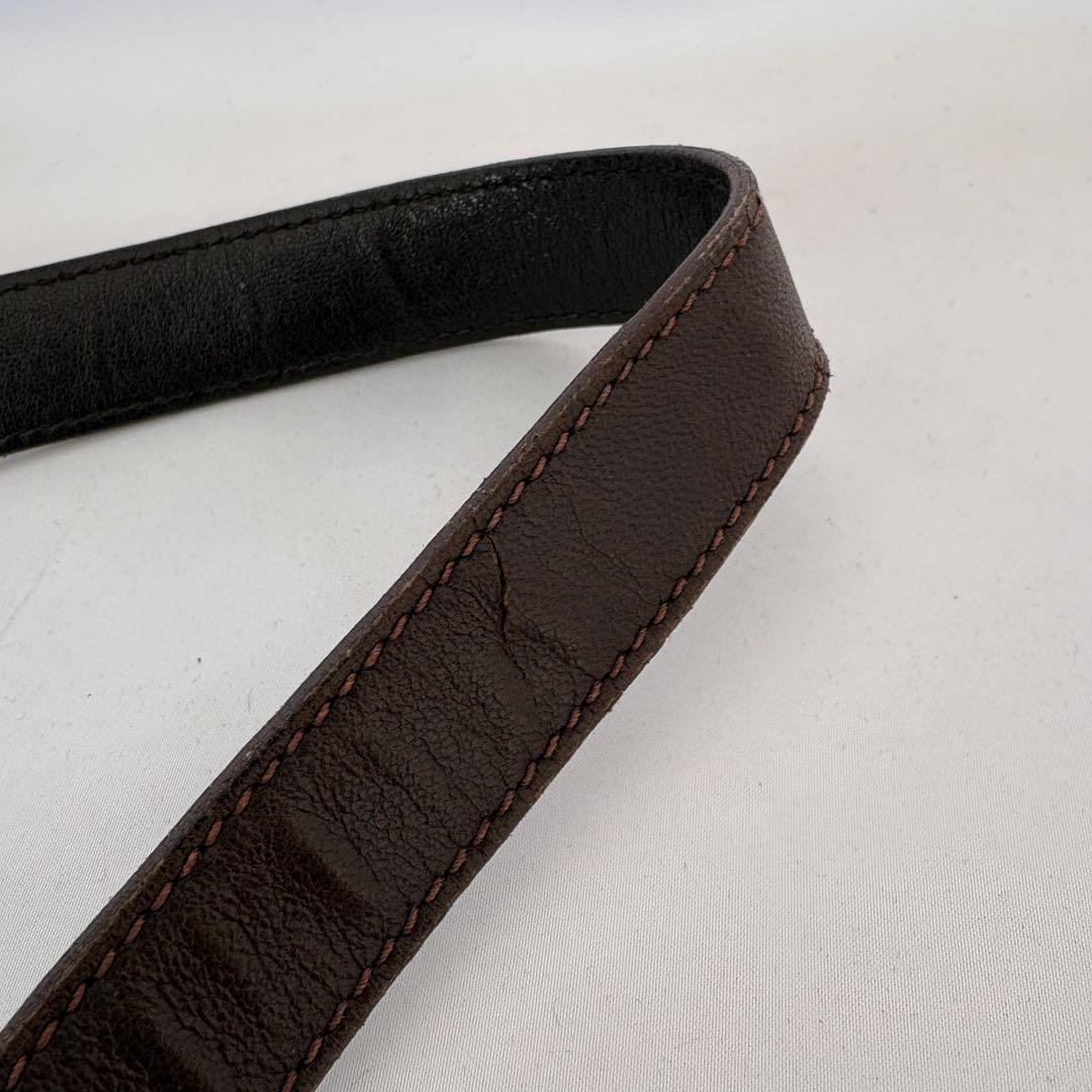 PRADA プラダ 三角ロゴ ショルダーバッグ レザー ブラウン ナイロン