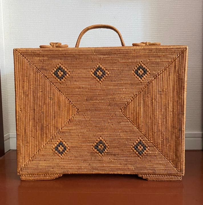 アタバック ふた付きボックスバック バスケット バリ島