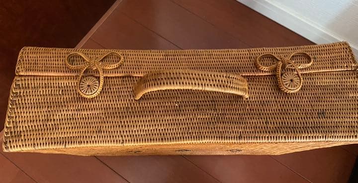 アタバック ふた付きボックスバック バスケット バリ島