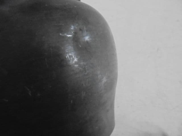 AKa7058　古錫　茶入れ　〇〇堂造　当時物