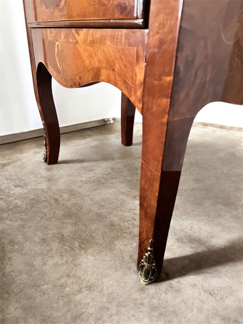 イタリア製・木象嵌・5段チェスト / 美しい仕上げ・ビンテージ・アンティーク