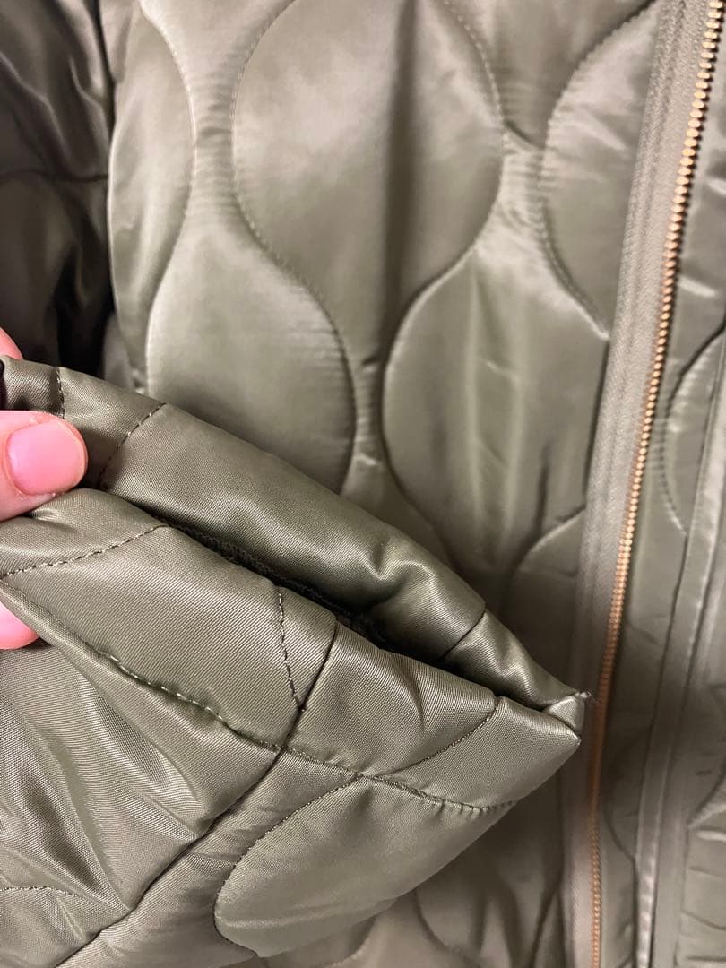 M*O様 トラドィショナルウェザーウェアノーカラーロングジャケット カーキ36サ